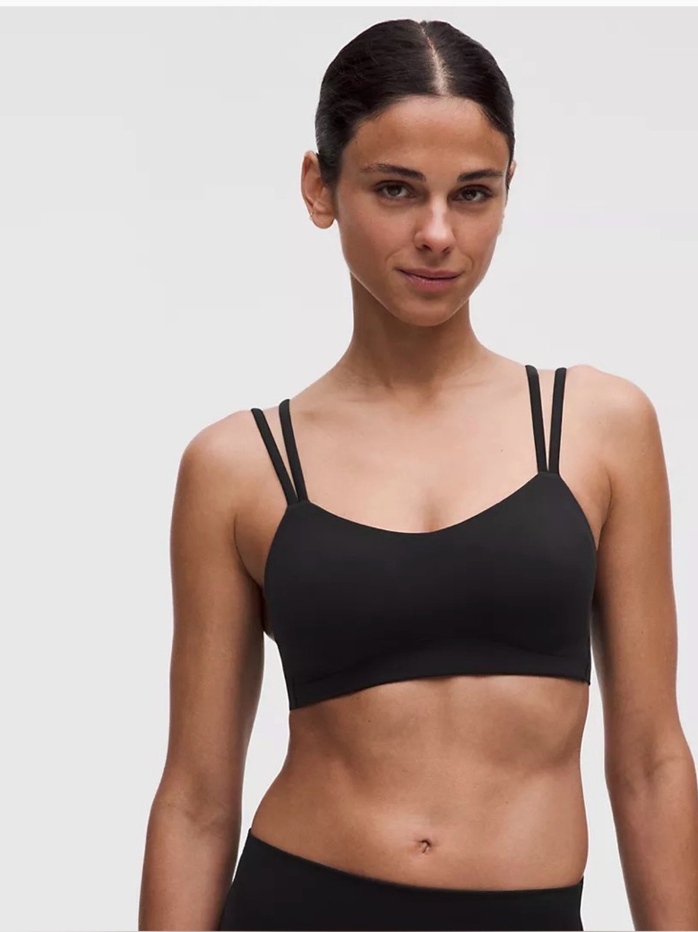 Lululemon Like a Cloud Double-Strap Black Sports Bralette - Lightweight Support